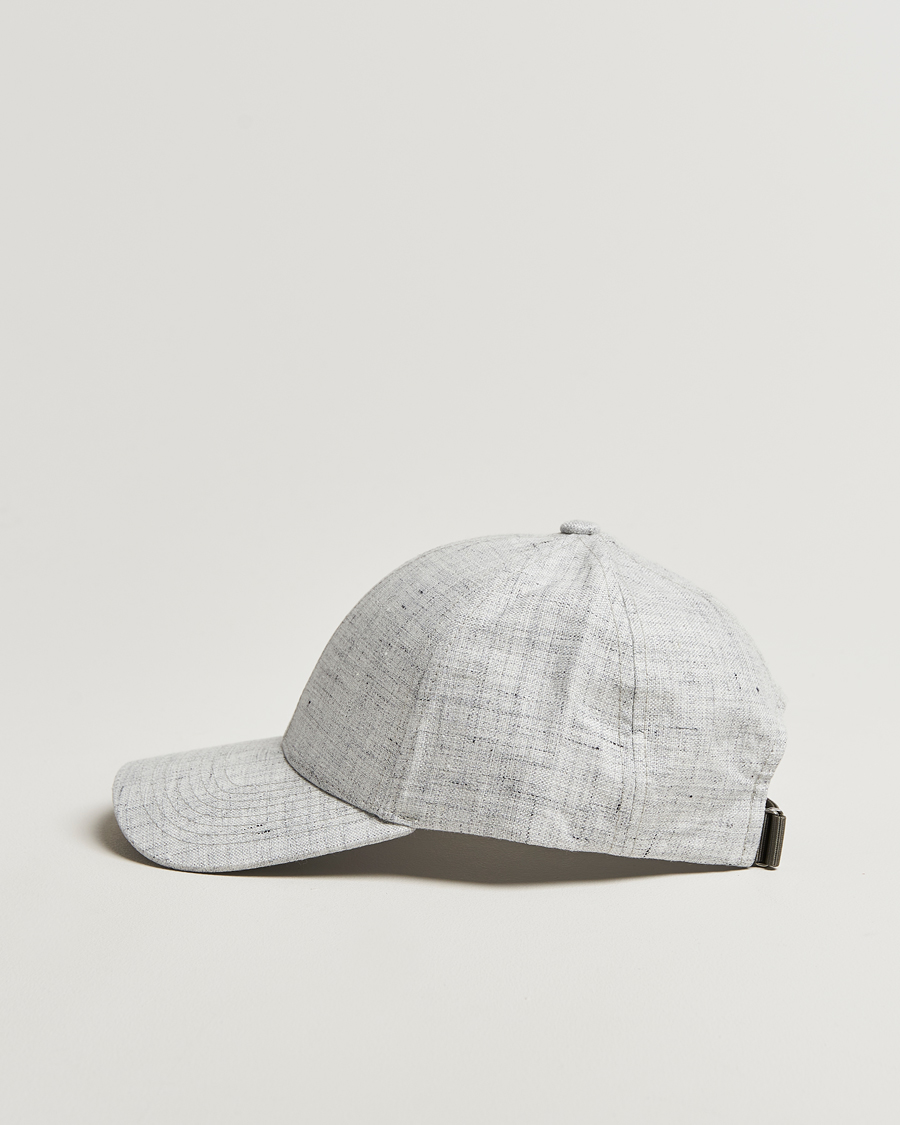 Herren | Hüte & Mützen | Varsity Headwear | Linen Baseball Cap Pebble Grey