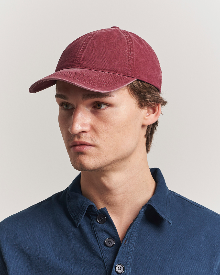 Herren | Hüte & Mützen | Varsity Headwear | Washed Cotton Baseball Cap Burgundy