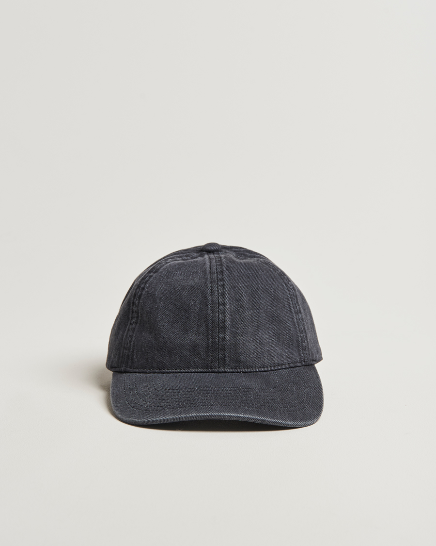 Herren | Hüte & Mützen | Varsity Headwear | Washed Denim Baseball Cap Black