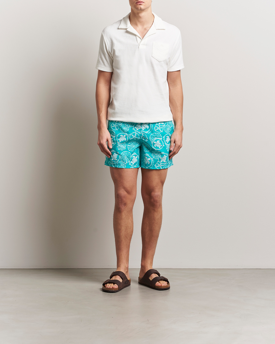Herren | Badehosen | Vilebrequin | Moorea Swimshorts Vert Disco