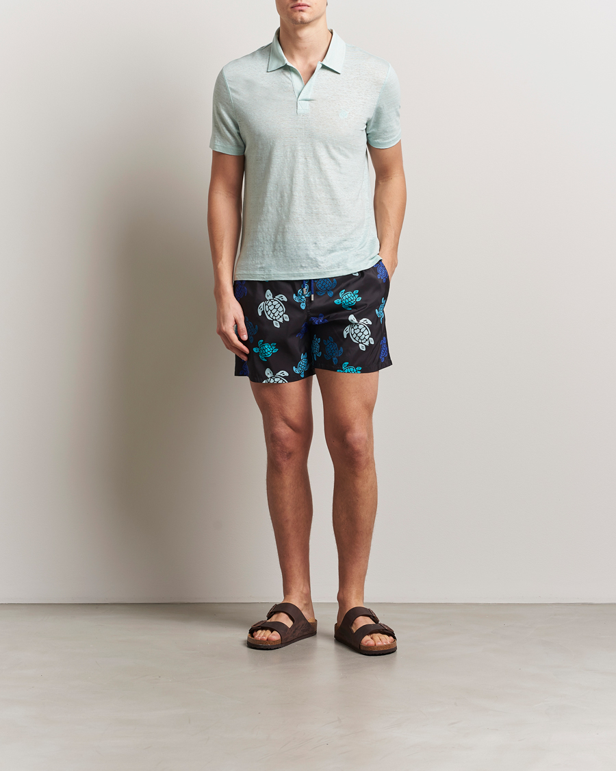 Herren | Poloshirts | Vilebrequin | Pyramid Linen Jersey Polo Pacific