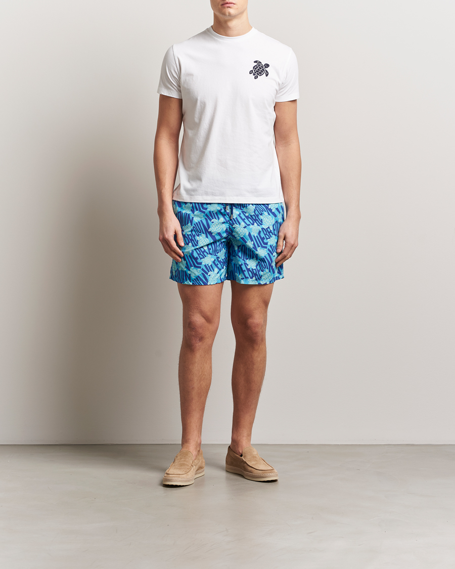 Herren | T-Shirts | Vilebrequin | Turtle Embroidery Crew Neck T-Shirt Blanc