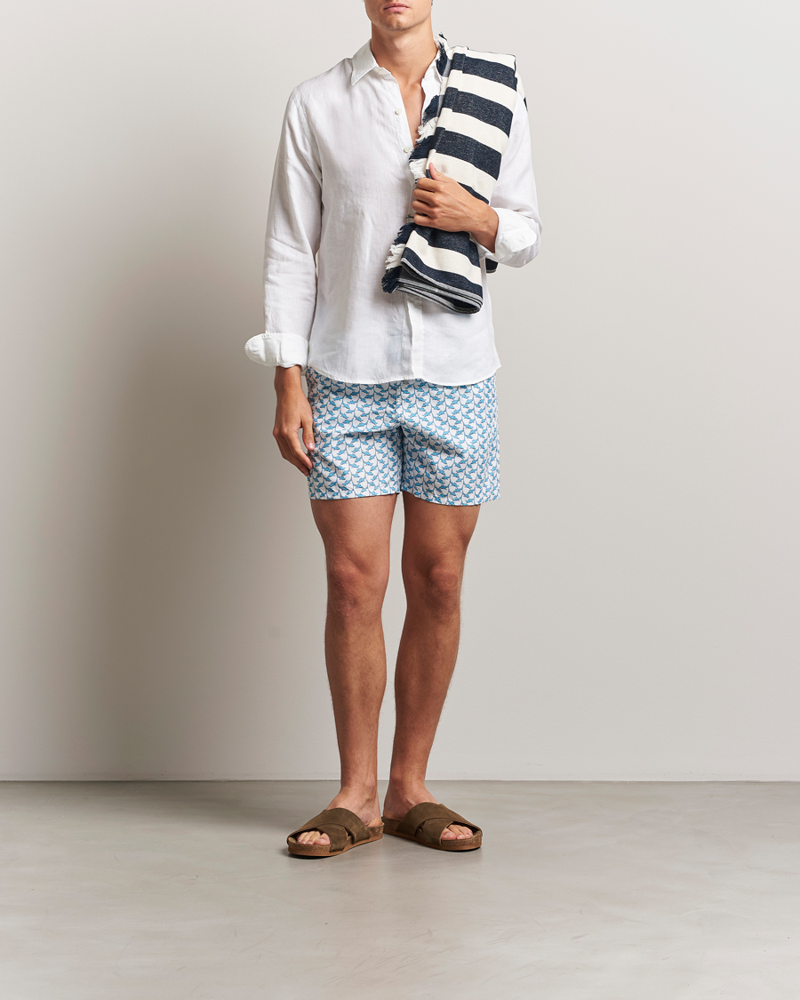 Herren | Badehosen | Vilebrequin | Moorea Swimshorts Blanc