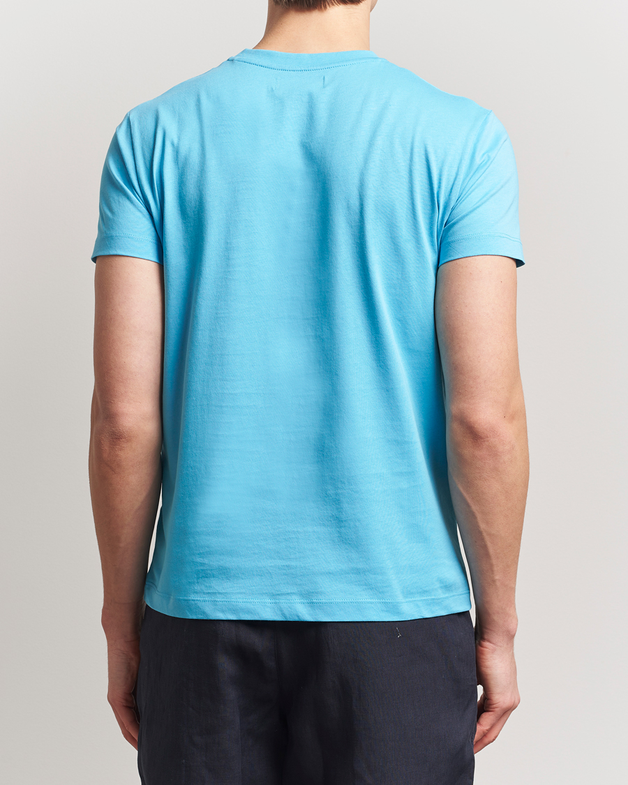 Herren | T-Shirts | Vilebrequin | Printed Crew Neck T-Shirt Topaze Bleue