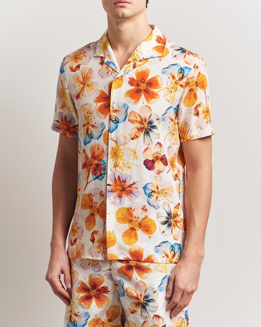 Herren | Hemden | Orlebar Brown | Hibbert Oshibana Printed Shirt White Sand