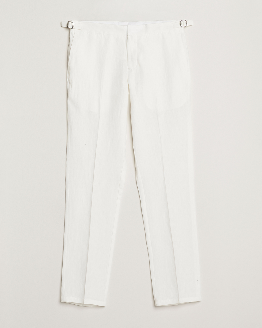 Herren | Hosen | Orlebar Brown | Griffon Italian Linen Trousers White Sand