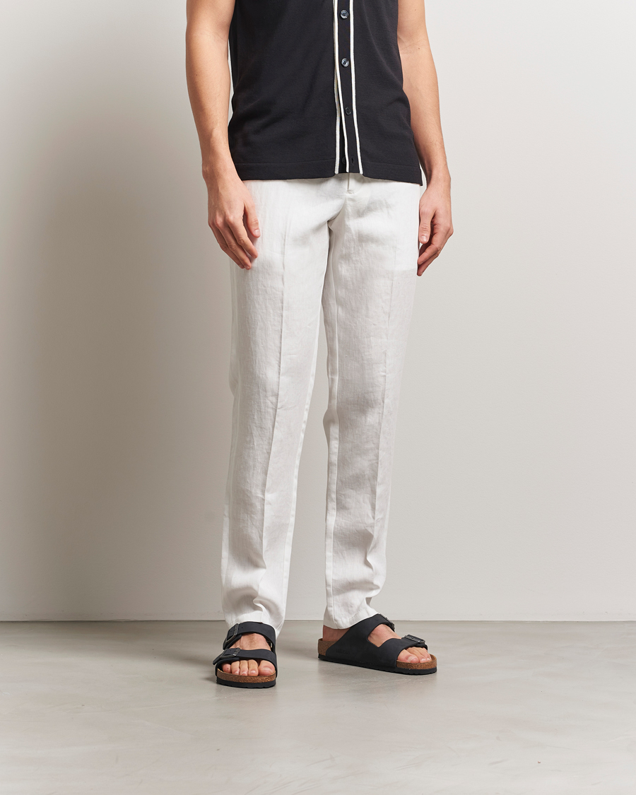 Herren | Hosen | Orlebar Brown | Griffon Italian Linen Trousers White Sand