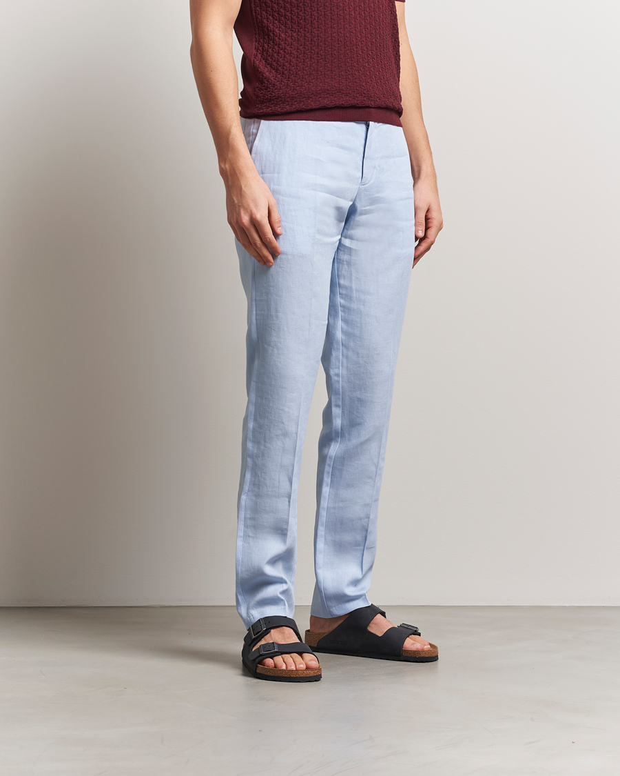 Herren | Hosen | Orlebar Brown | Griffon Linen Trousers Springwater Blue