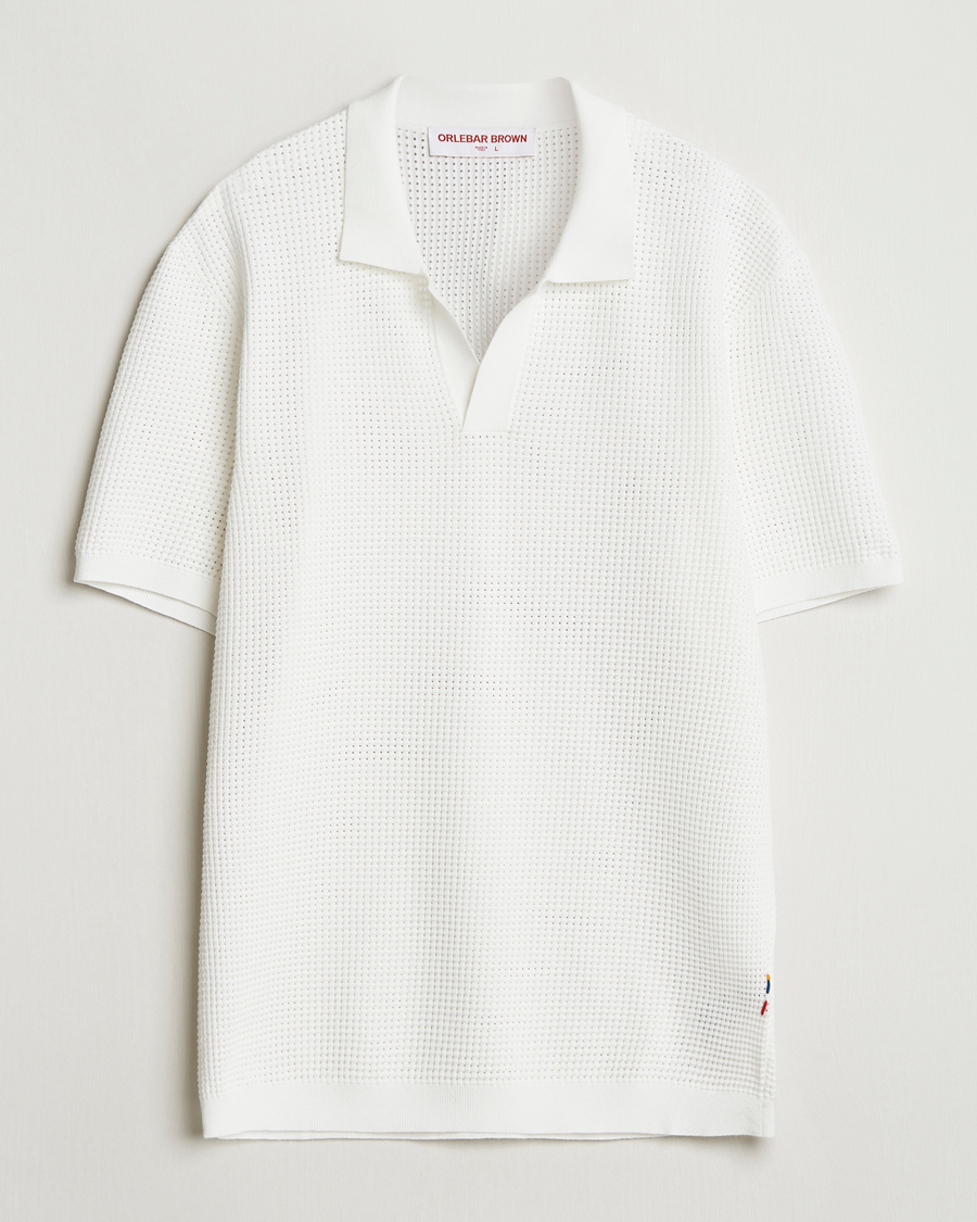 Herren | Poloshirts | Orlebar Brown | Roddy Mesh Polo White