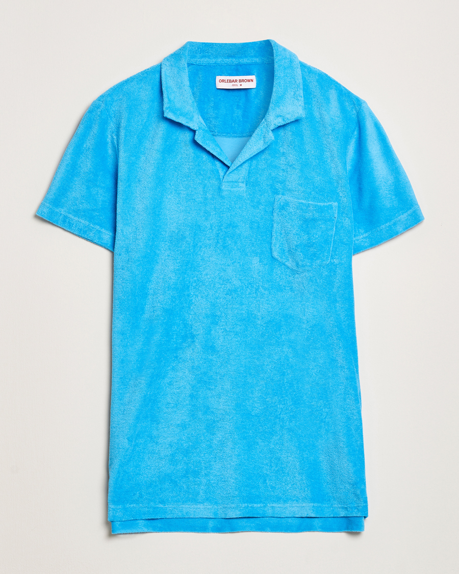 Herren | Poloshirts | Orlebar Brown | Terry Polo Agua Blue