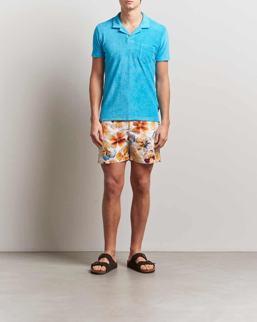 Herren | Poloshirts | Orlebar Brown | Terry Polo Agua Blue