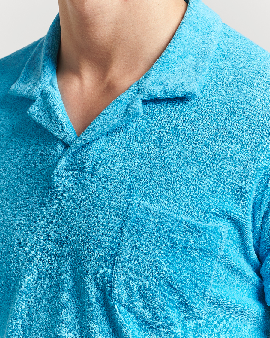 Herren | Poloshirts | Orlebar Brown | Terry Polo Agua Blue