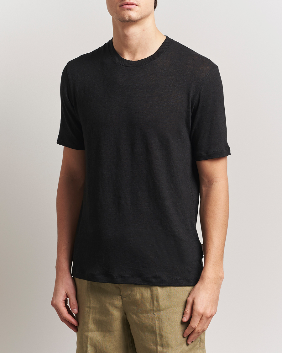 Herren | T-Shirts | Orlebar Brown | Standard Linen T-Shirt Black