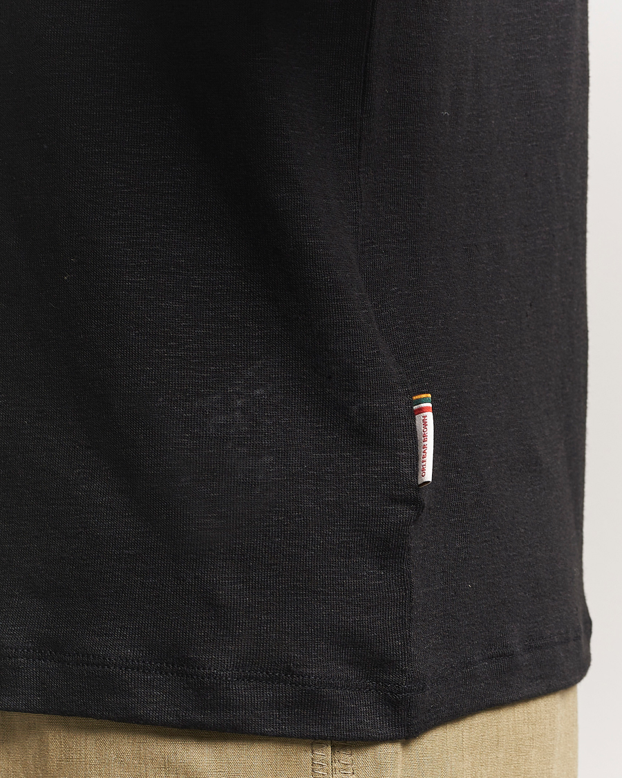 Herren | T-Shirts | Orlebar Brown | Standard Linen T-Shirt Black