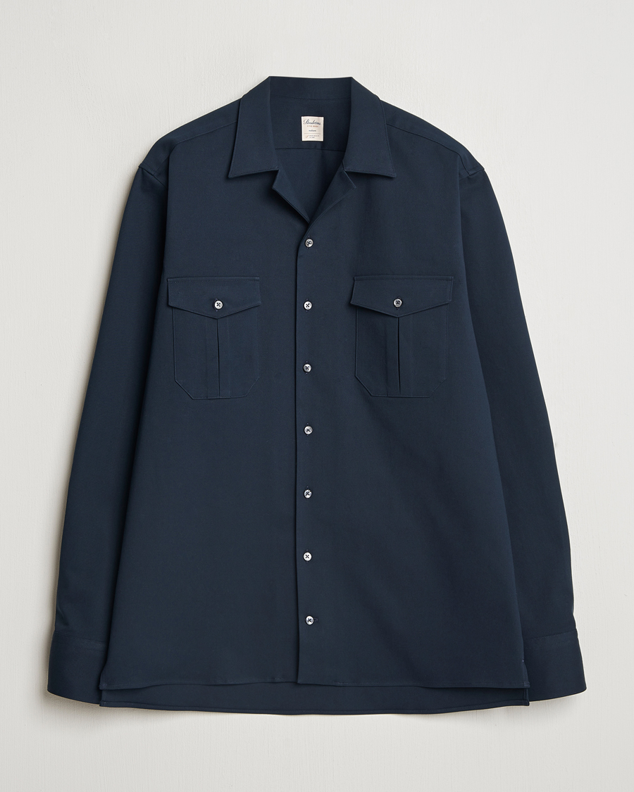 Herren | Hemden | Stenströms | Cotton Stretch Overshirt Navy