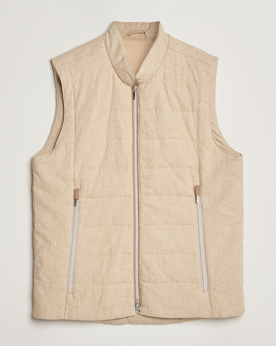 Herren | Westen | Stenströms | Linen/Alcantar Vest Beige
