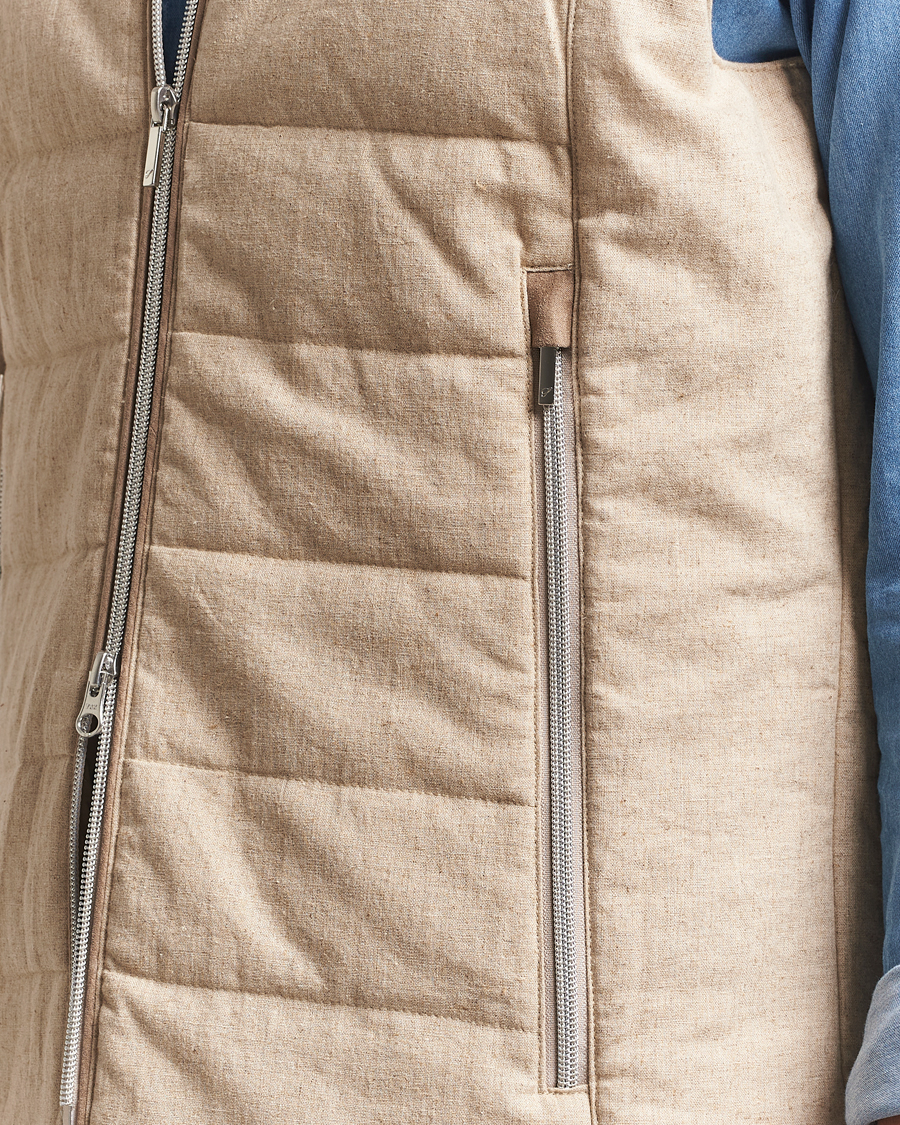 Herren | Westen | Stenströms | Linen/Alcantar Vest Beige