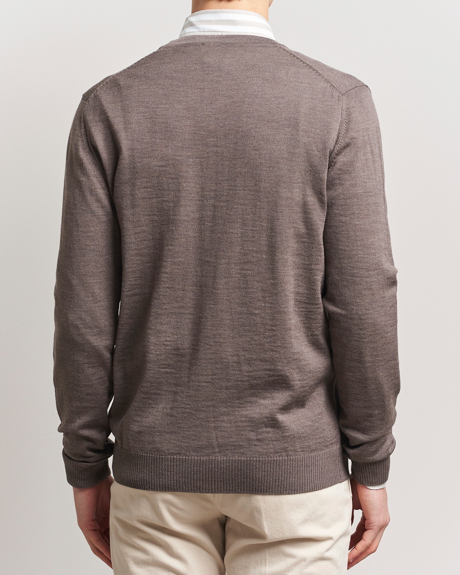 Herren | Pullover | Stenströms | Merino Cardigan Brown