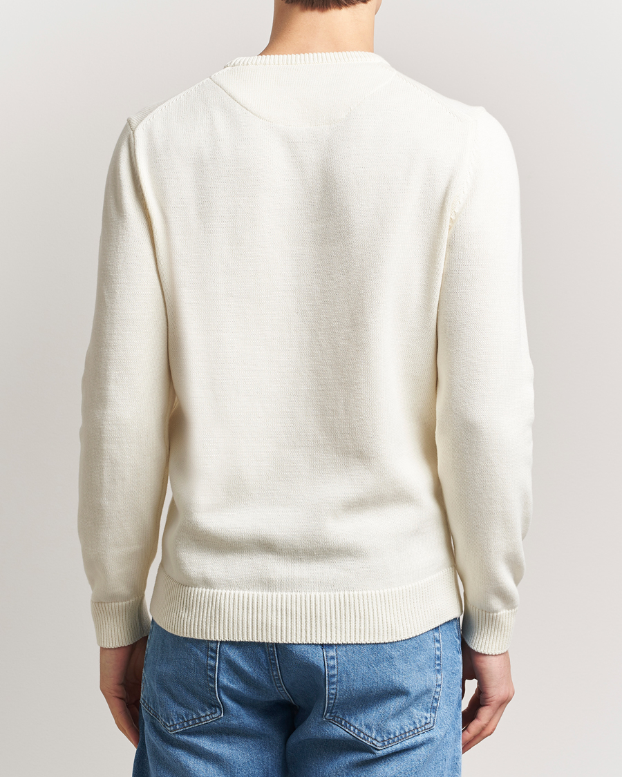 Herren | Pullover | Stenströms | Organic Cotton Knitted Sweater White