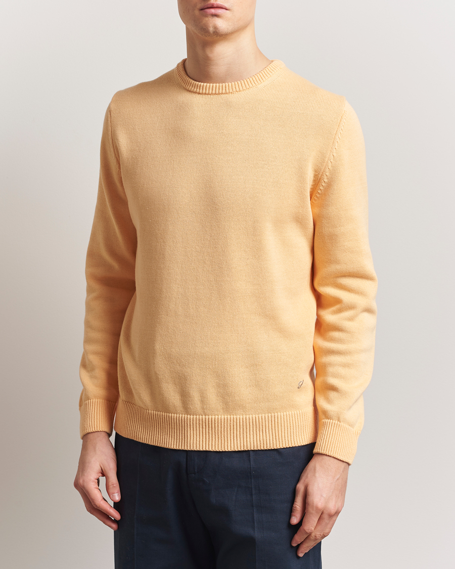 Herren | Pullover | Stenströms | Organic Cotton Knitted Sweater Orange