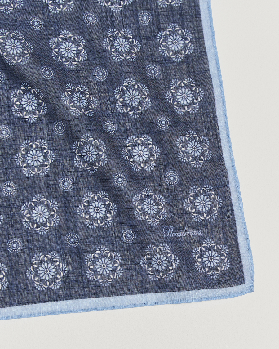 Herren | Tücher | Stenströms | Printed Cotton Bandana Navy