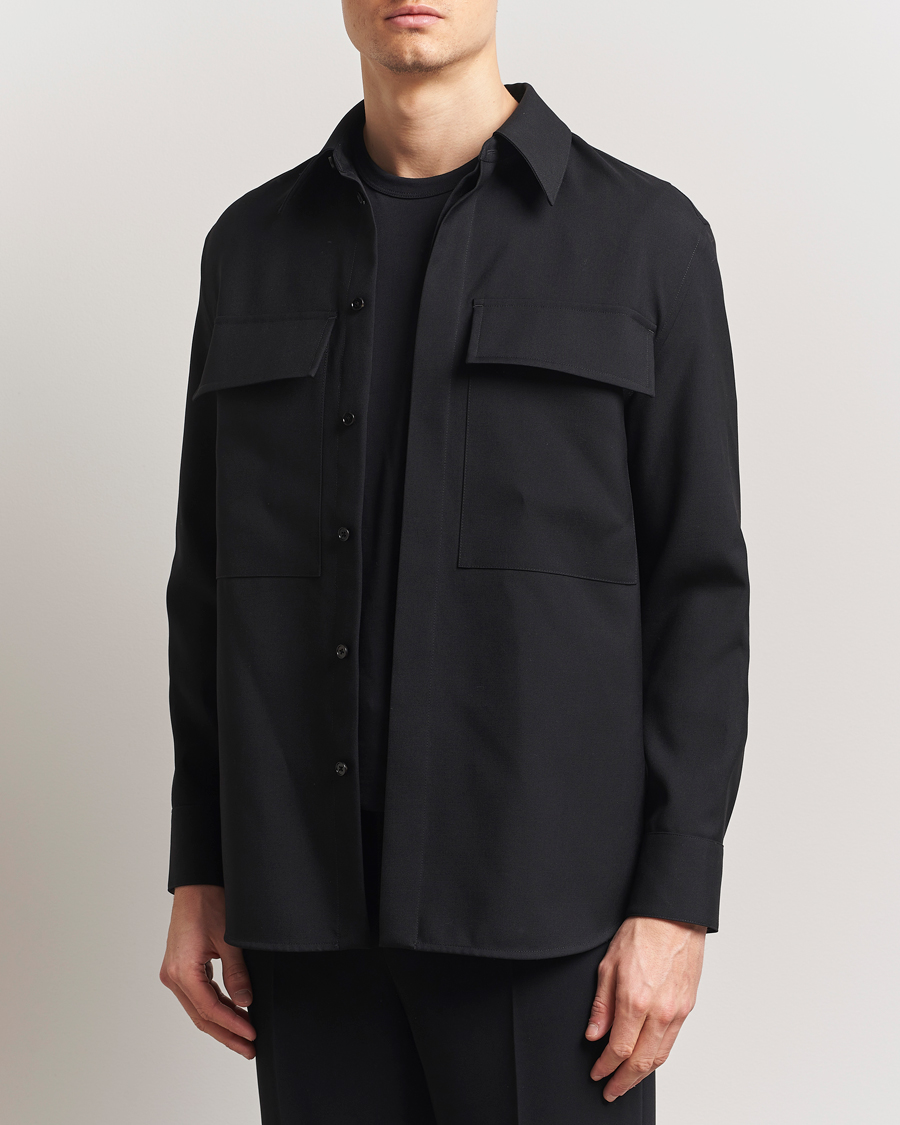 Herren | Hemden | Jil Sander | Double Pocket Gabardine Overshirt Black