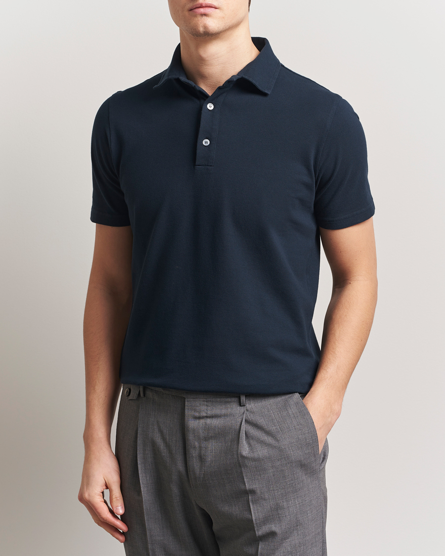 Herren | Poloshirts | Zanone | Soft Cotton Piquet Polo Navy
