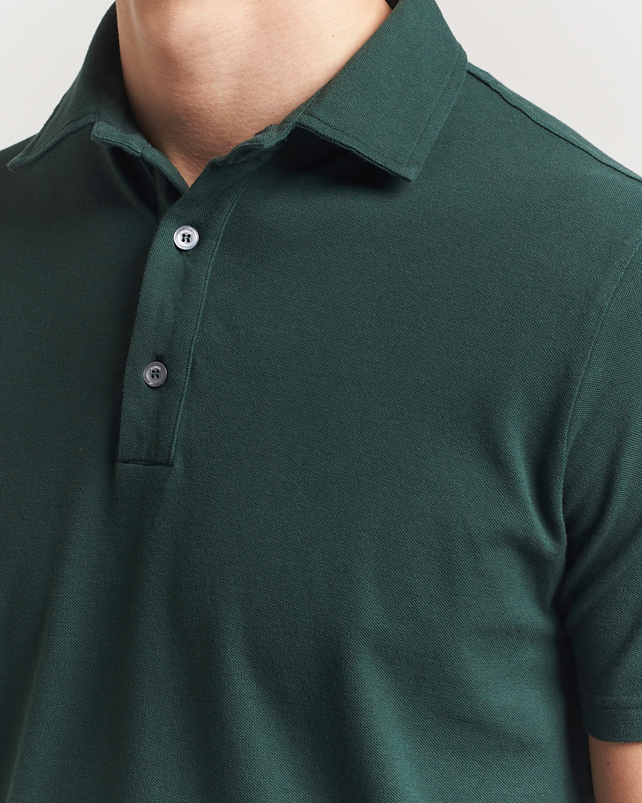 Herren | Poloshirts | Zanone | Soft Cotton Piquet Polo Dark Green