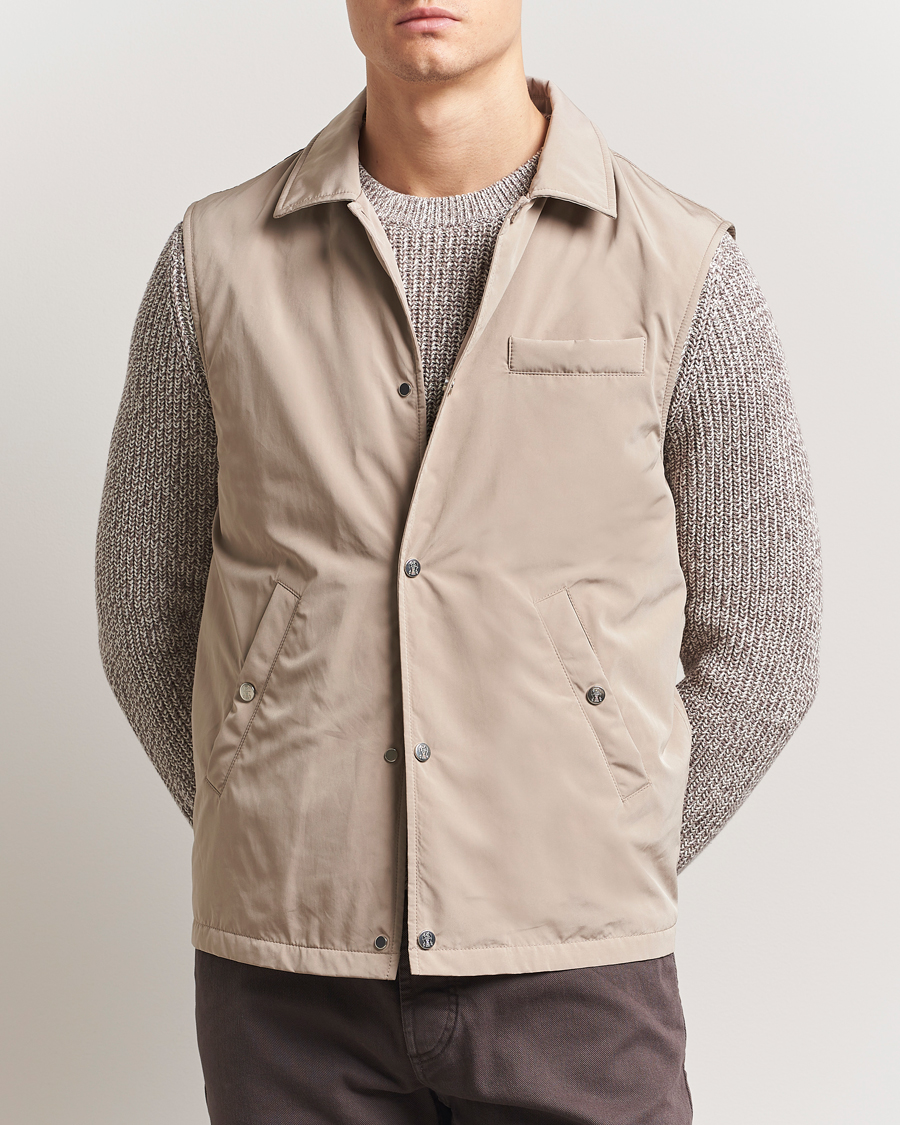 Herren | Westen | Brunello Cucinelli | Padded Nylon Gilet Beige
