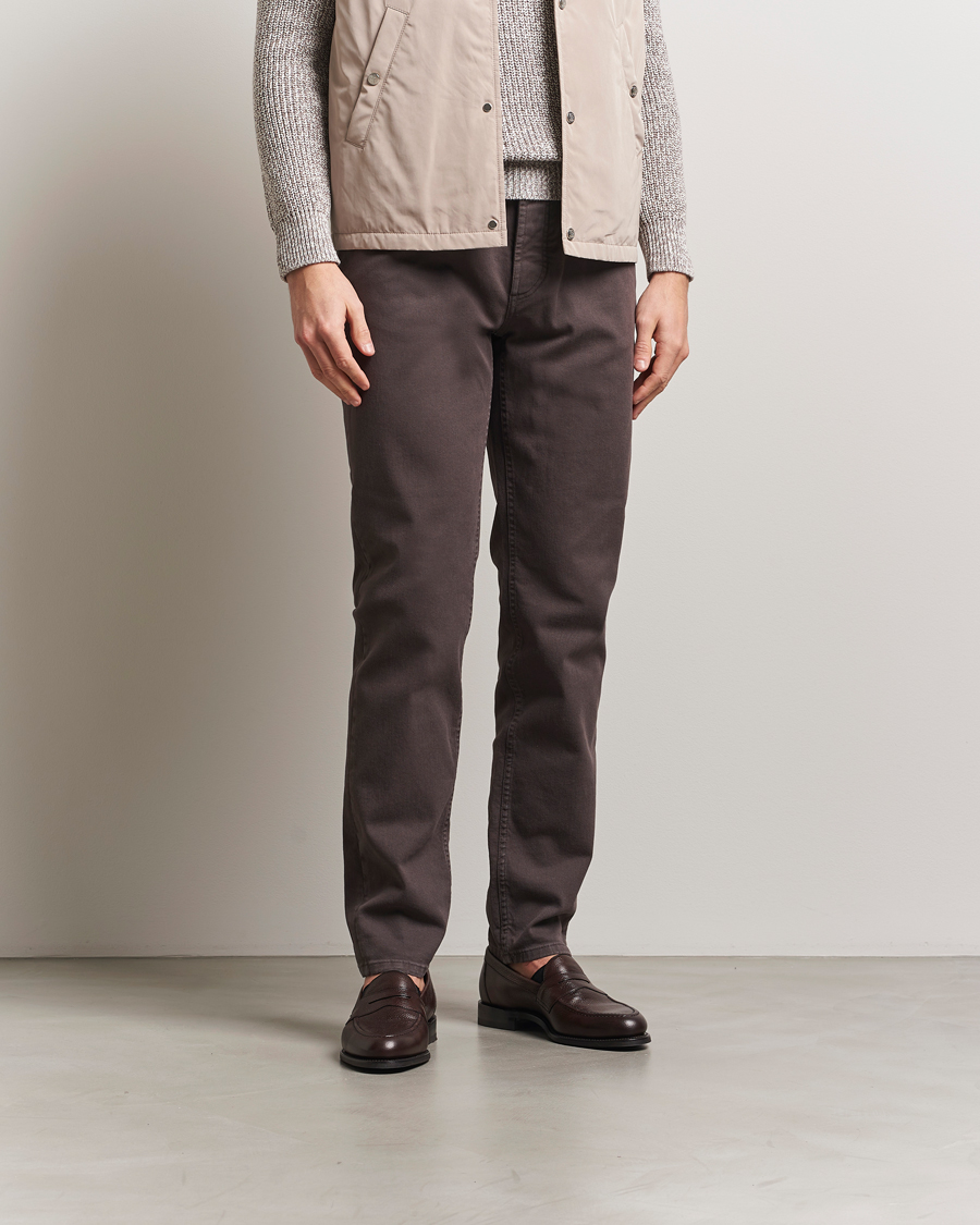 Herren | Hosen | Brunello Cucinelli | Slim Fit Bull Denim Pants Dark Brown