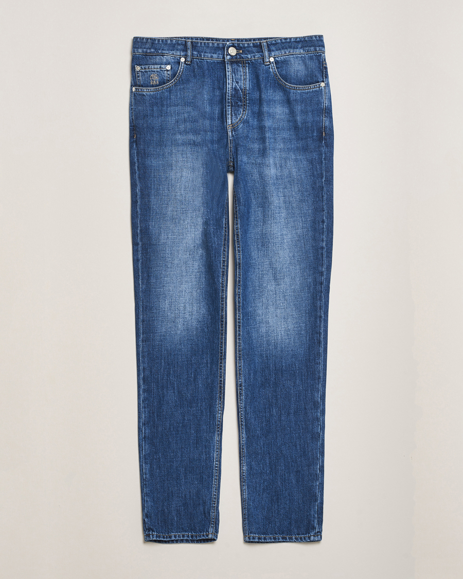 Herren | Jeans | Brunello Cucinelli | Traditional Fit Jeans Medium Wash