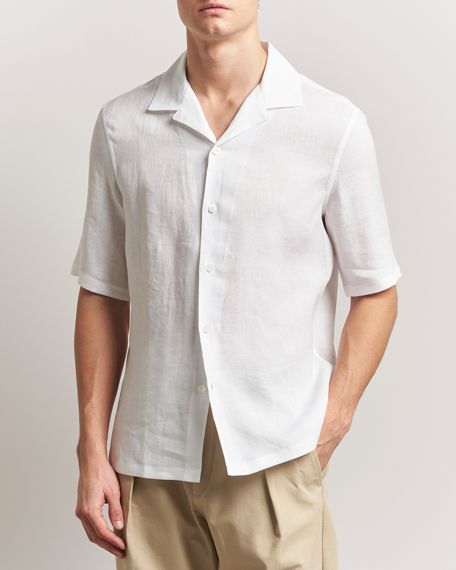 Herren | Hemden | Brunello Cucinelli | Linen Camp Shirt White