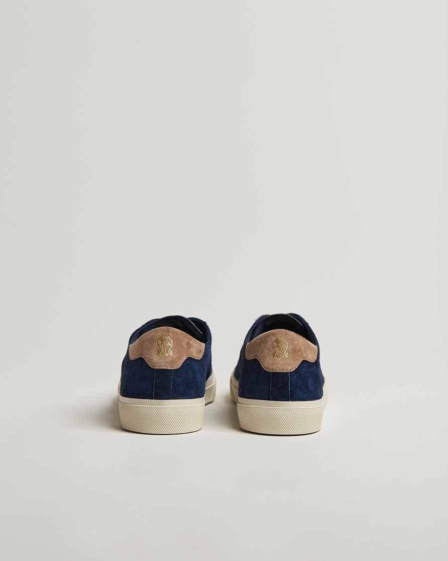 Herren | Sneaker | Brunello Cucinelli | Low Top Sneakers Navy Suede