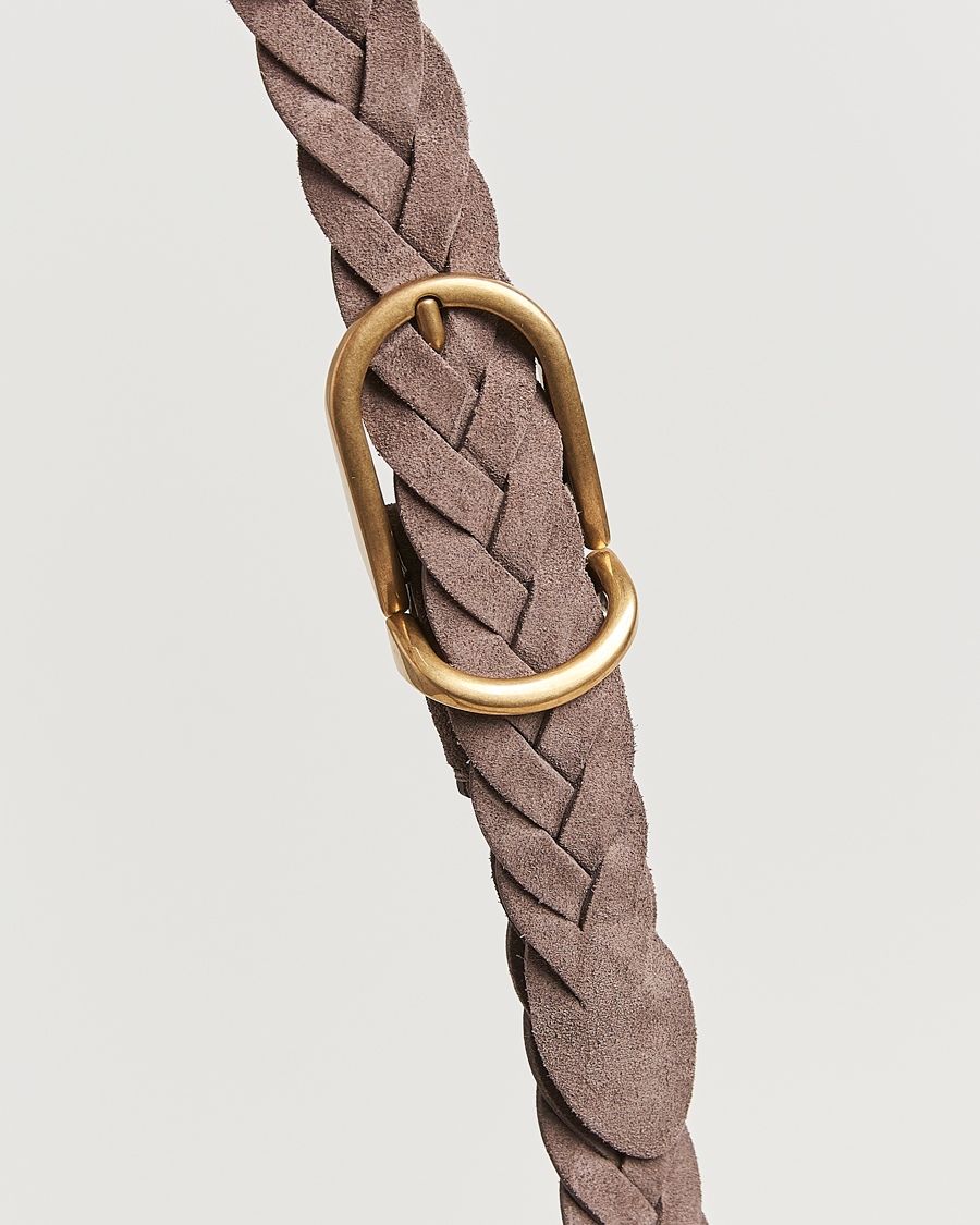 Herren | Gürtel | Brunello Cucinelli | Braided Belt Brown Suede