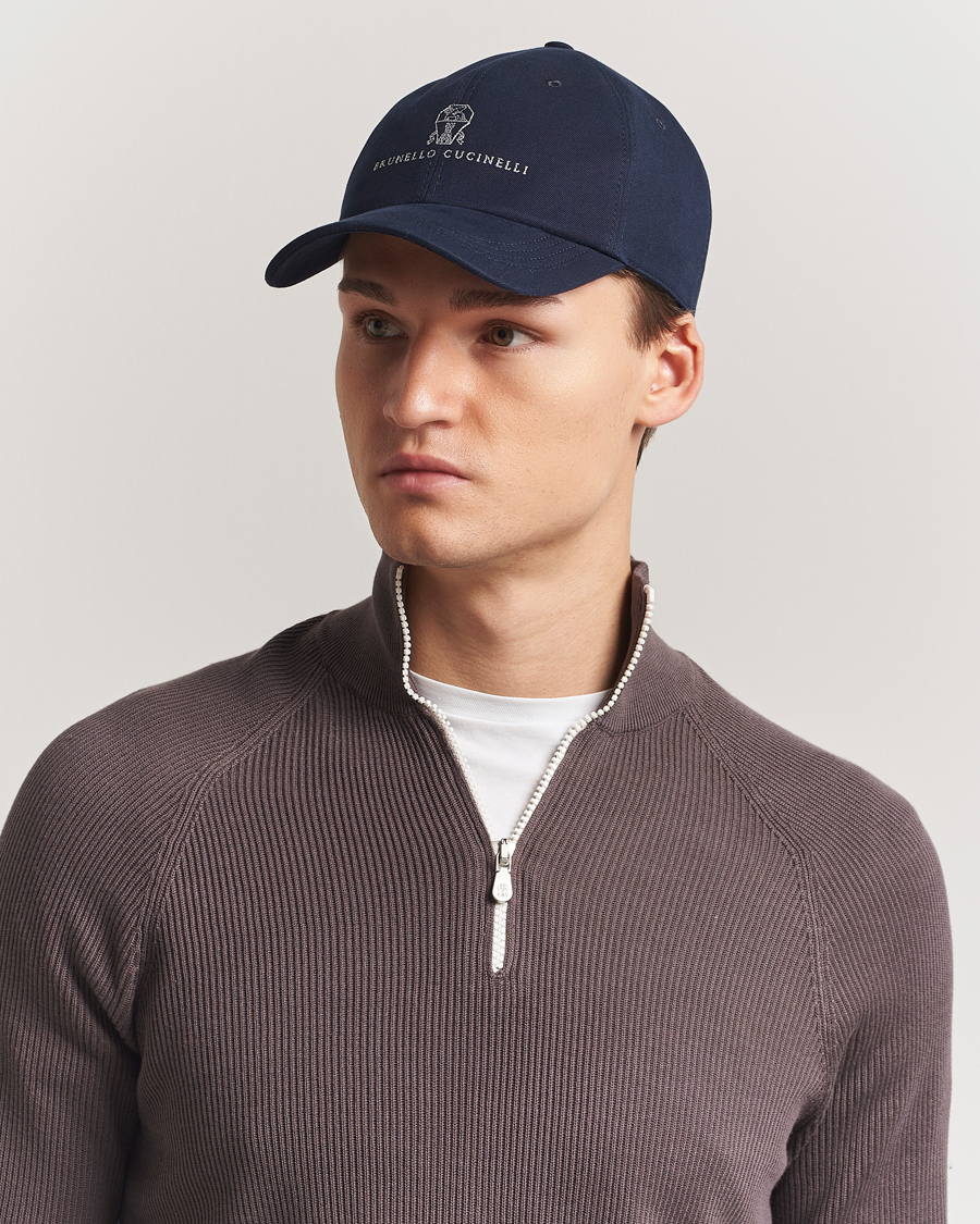 Herren | Hüte & Mützen | Brunello Cucinelli | Twill Cotton Baseball Cap Navy