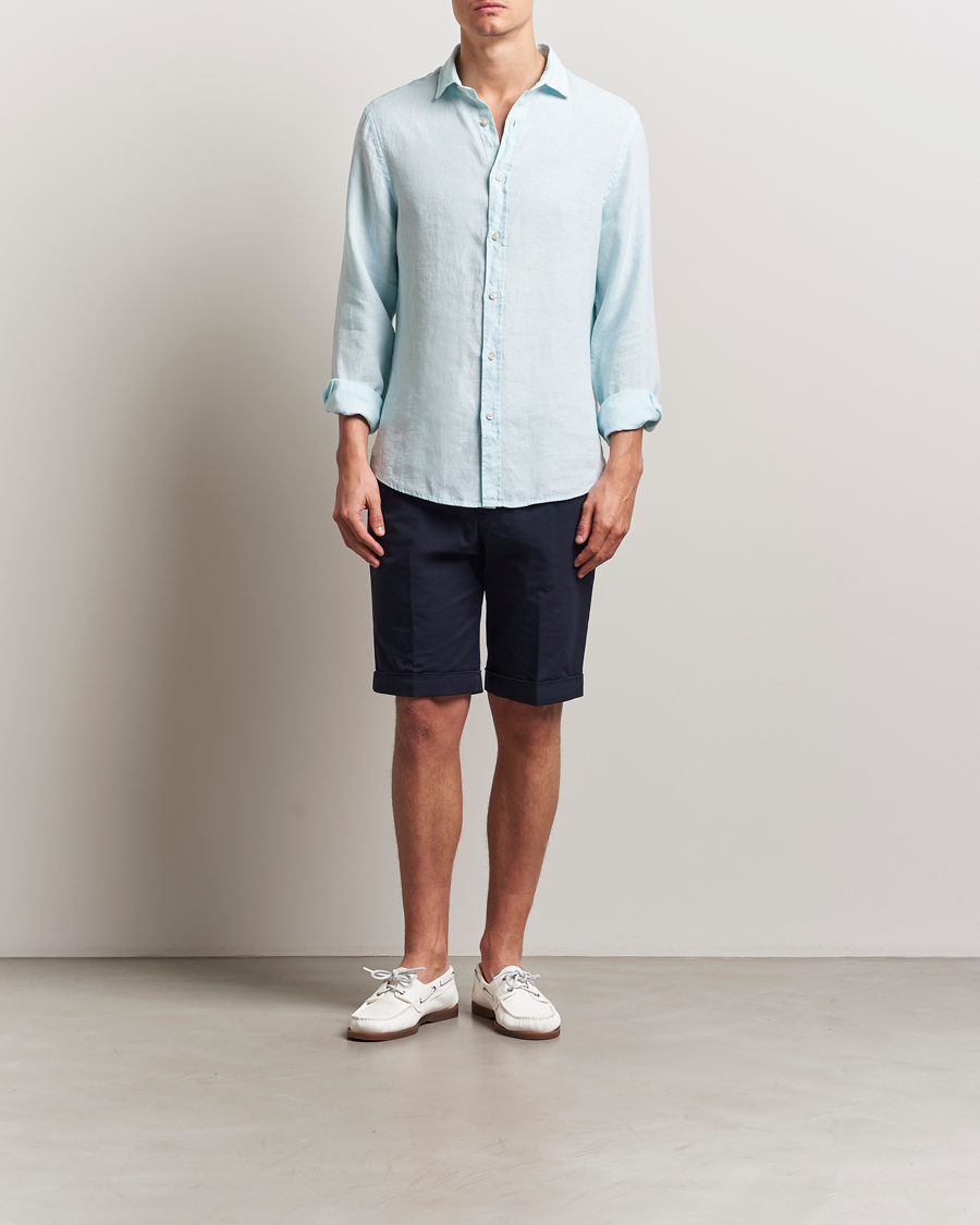 Herren | Hemden | Charles Tyrwhitt | Pure Linen Slim Fit Shirt Aqua