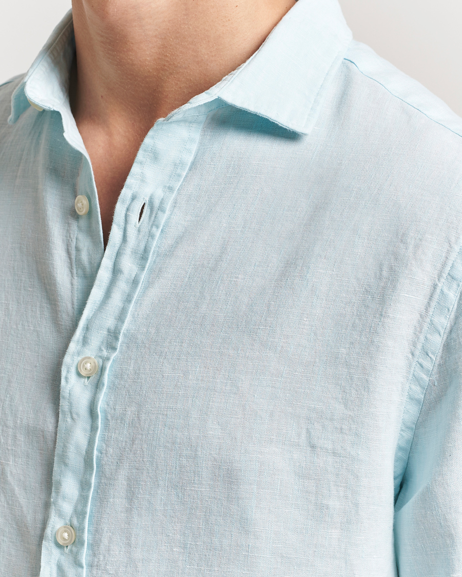 Herren | Hemden | Charles Tyrwhitt | Pure Linen Slim Fit Shirt Aqua