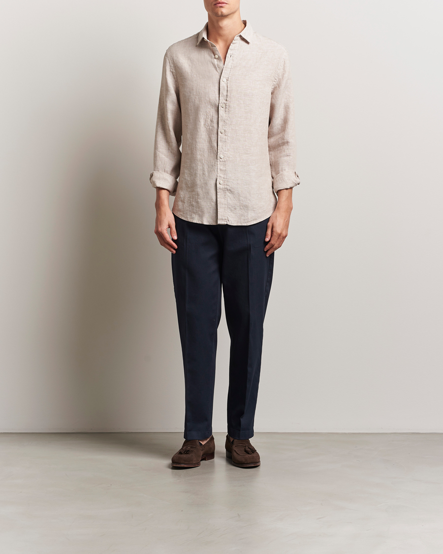 Herren | Hemden | Charles Tyrwhitt | Pure Linen Slim Fit Shirt Oatmeal