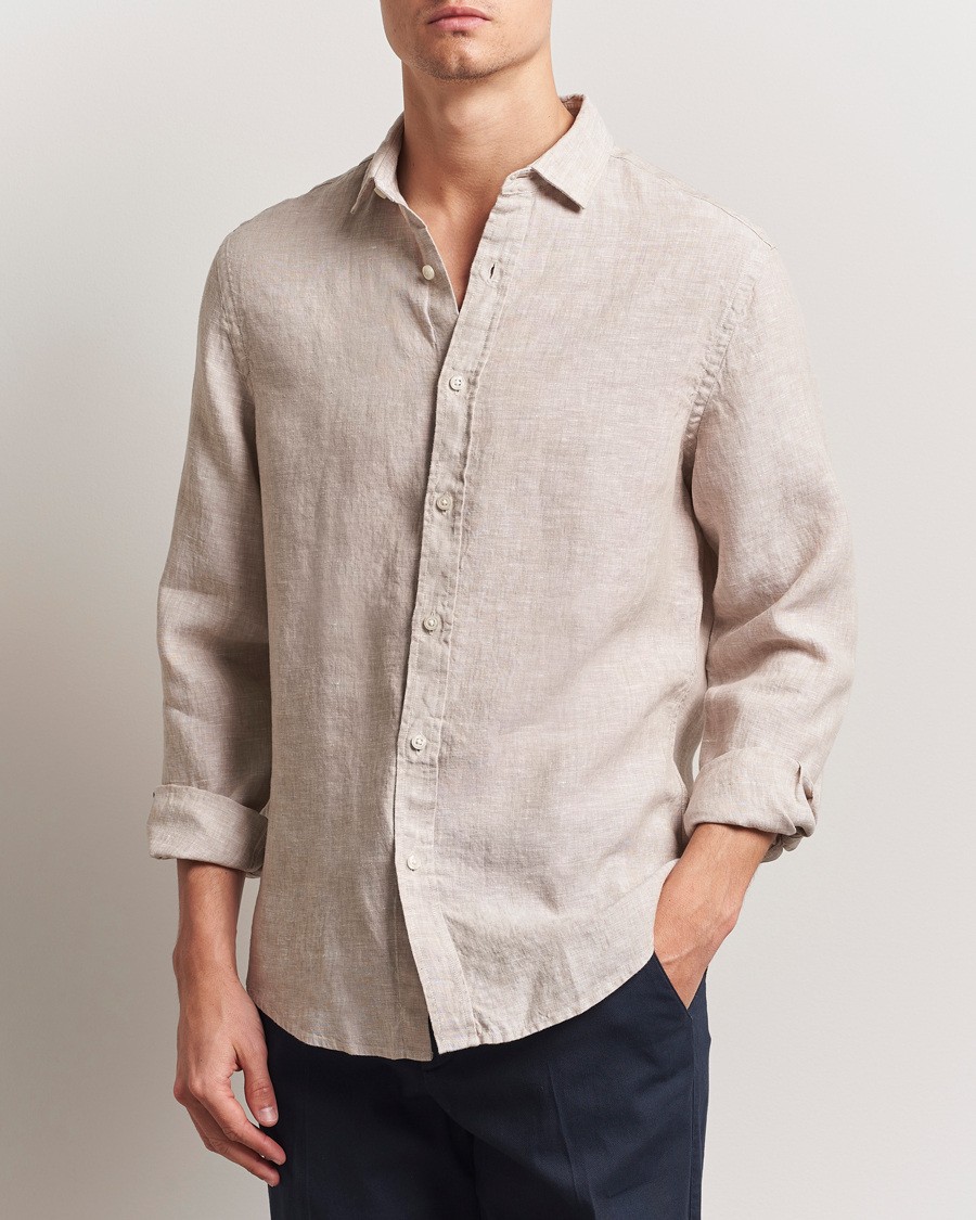 Herren | Hemden | Charles Tyrwhitt | Pure Linen Slim Fit Shirt Oatmeal