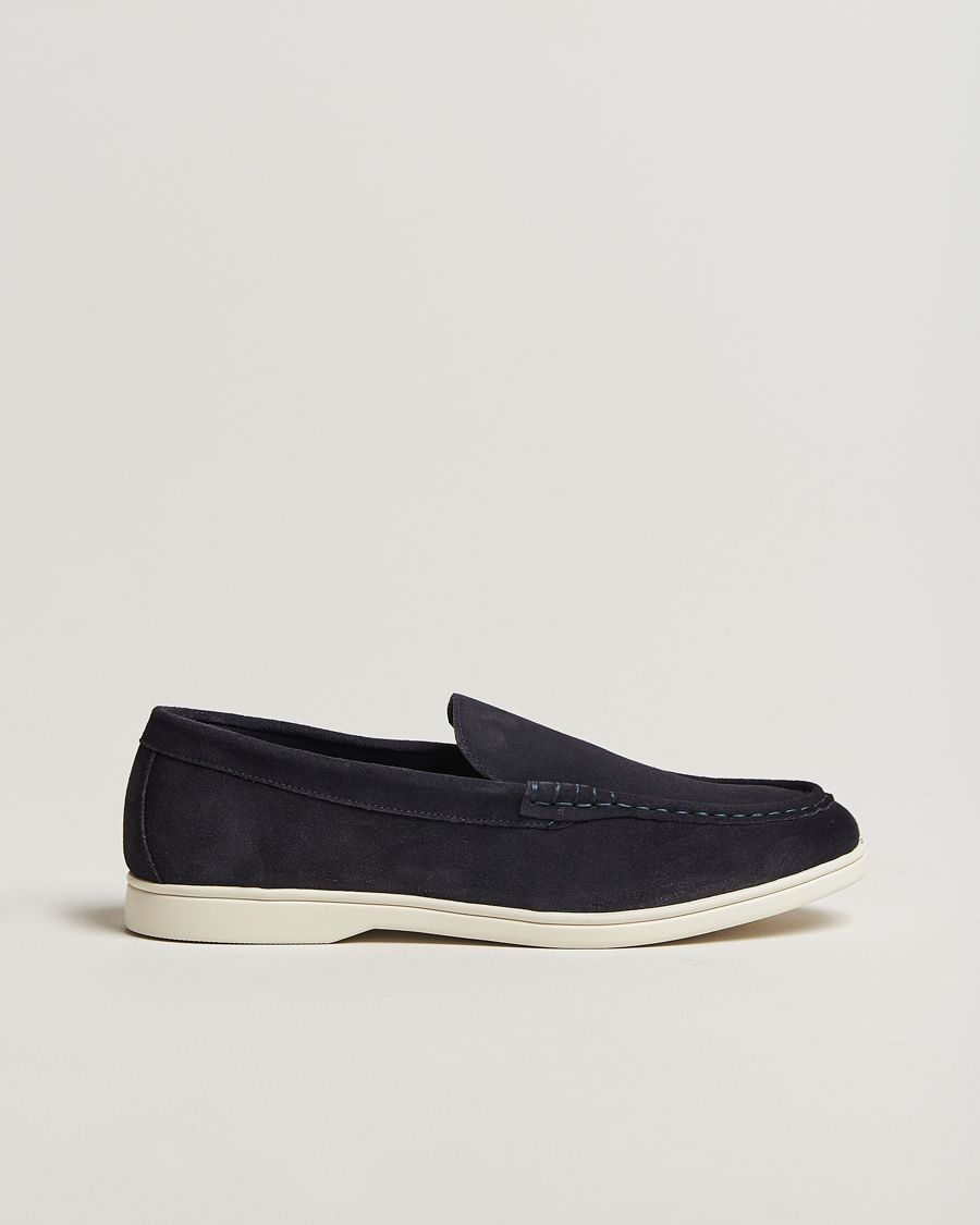 Herren | Loafer | Charles Tyrwhitt | Suede Slip On Loafers Navy