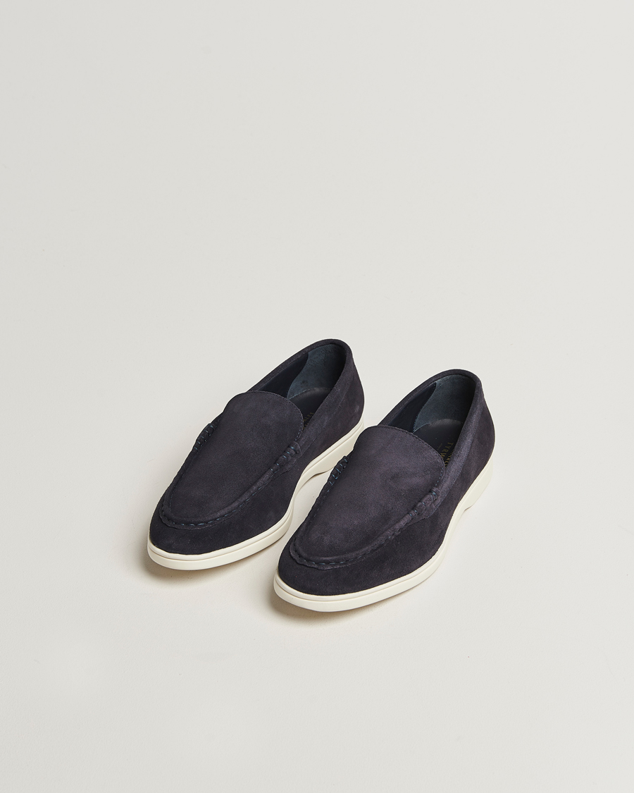 Herren | Loafer | Charles Tyrwhitt | Suede Slip On Loafers Navy