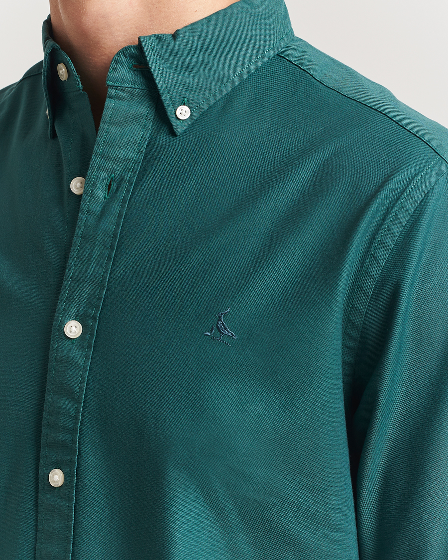 Herren | Hemden | Charles Tyrwhitt | Button Down Stretch Oxford Shirt Teal Green