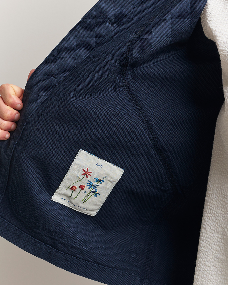 Herren | Hemden | Forét | Berry Canvas Overshirt Navy