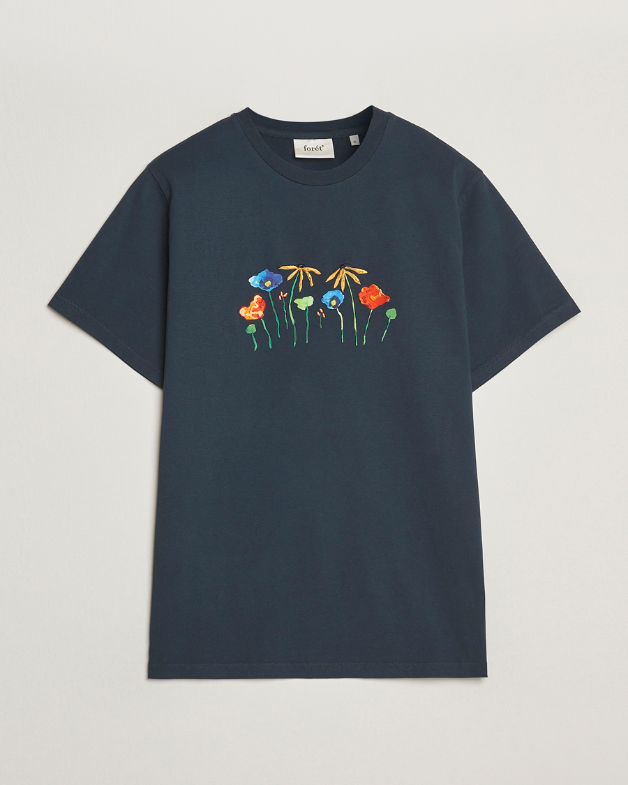 Herren | T-Shirts | Forét | Botanic T-Shirt Navy