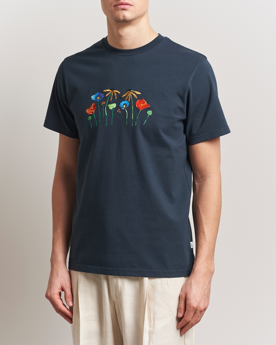 Herren | T-Shirts | Forét | Botanic T-Shirt Navy