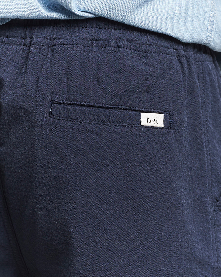 Herren | Shorts | Forét | Hush Seersucker Shorts Navy