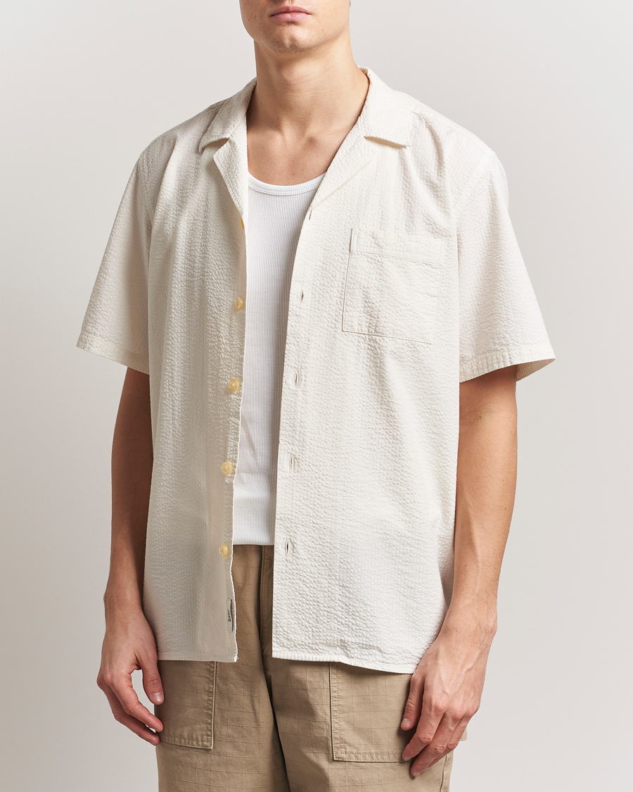 Herren | Hemden | Forét | Hush Short Sleeve Seersucker Shirt Cloud