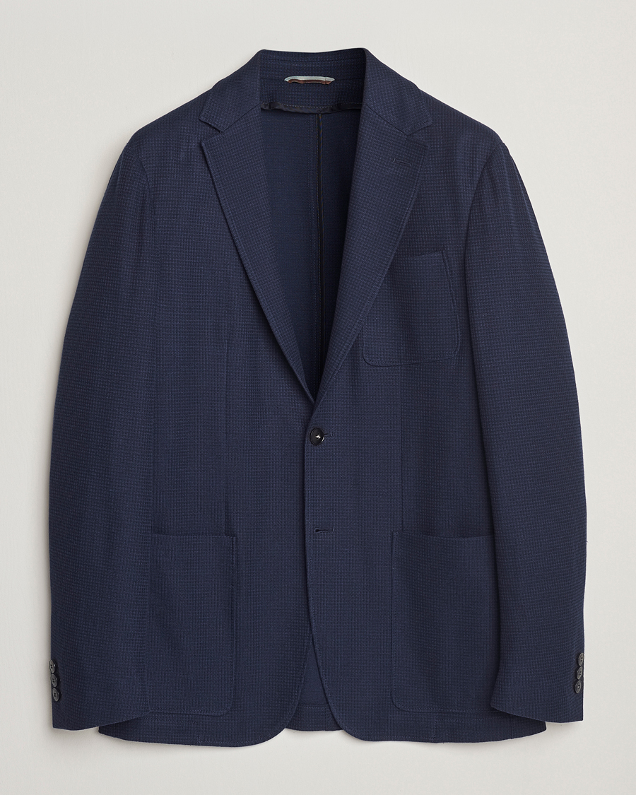Herren | Sakkos | Canali | Structured Jersey Blazer Navy
