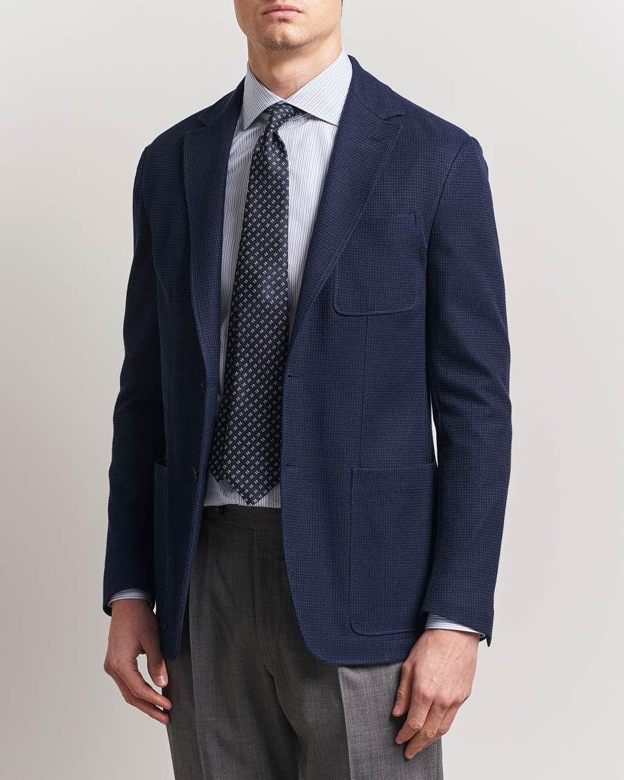 Herren | Sakkos | Canali | Structured Jersey Blazer Navy