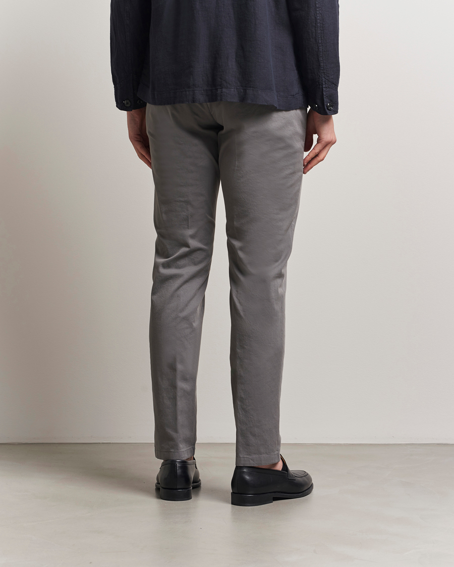 Herren | Hosen | Canali | Slim Fit Cotton Stretch Chinos Dark Grey
